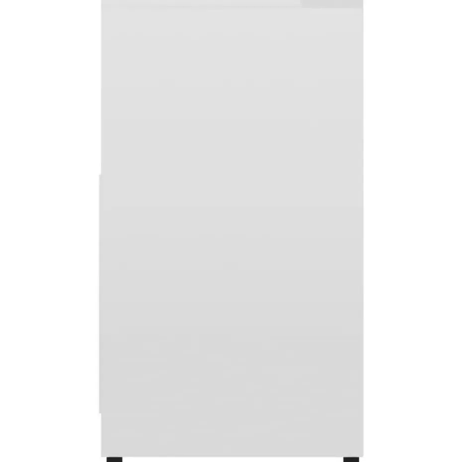 VIDAXL Badkamerkast 60x33x61 cm spaanplaat hoogglans wit