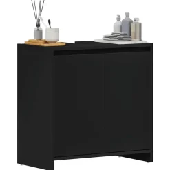 VIDAXL Badkamerkast 60x33x61 cm spaanplaat zwart