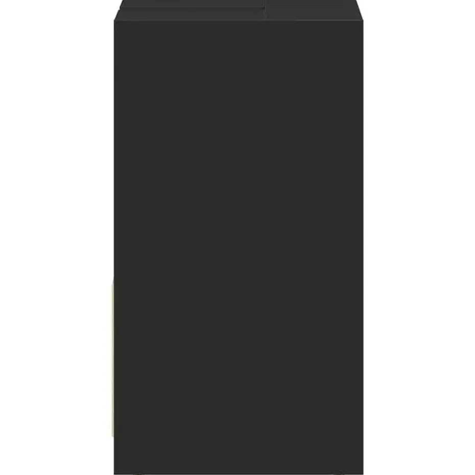 VIDAXL Badkamerkast 60x33x61 cm spaanplaat zwart