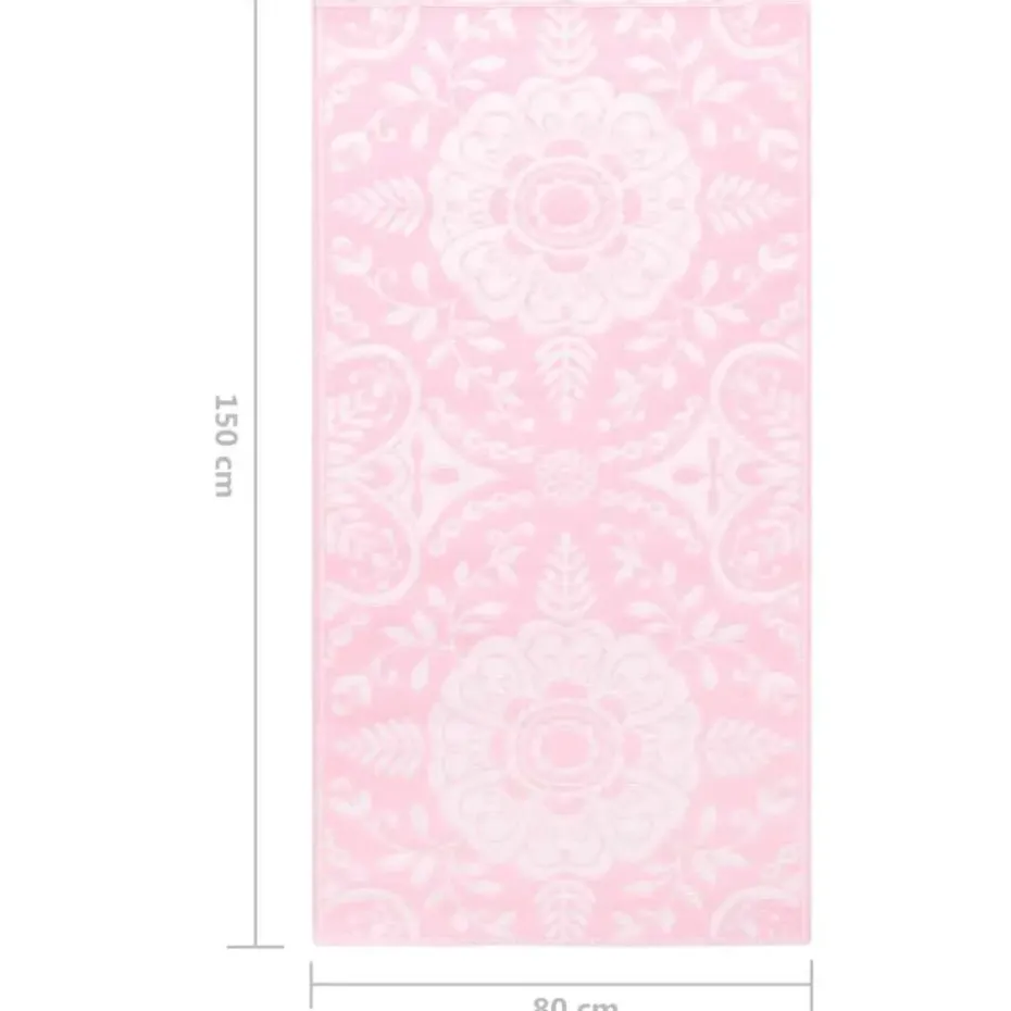 vidaXL Buitenkleed 80x150 cm PP roze