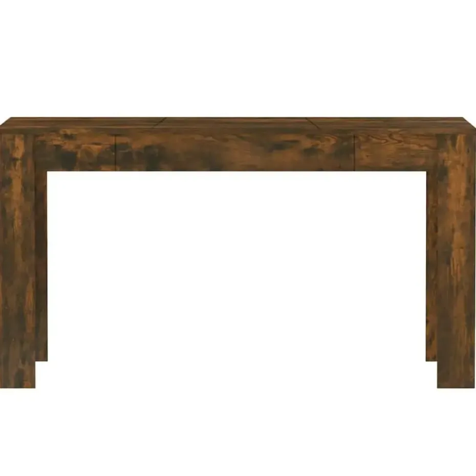 vidaXL Eettafel - Gerookt eiken - Bewerkt hout - 140x74.5x76 cm