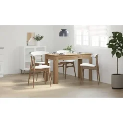 vidaXL Eettafel - Rechthoekige tafel - Artisanaal eiken - Hout - 120x60x76 cm