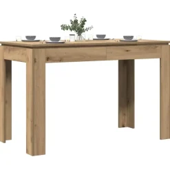 vidaXL Eettafel - Rechthoekige tafel - Artisanaal eiken - Hout - 120x60x76 cm