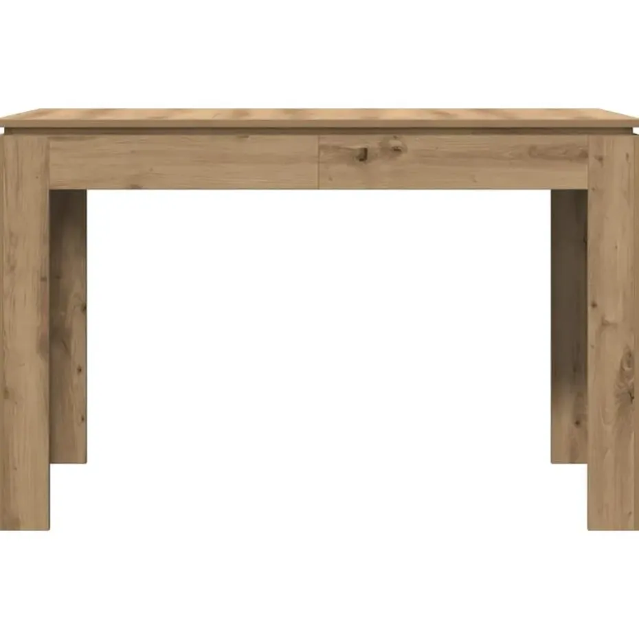 vidaXL Eettafel - Rechthoekige tafel - Artisanaal eiken - Hout - 120x60x76 cm