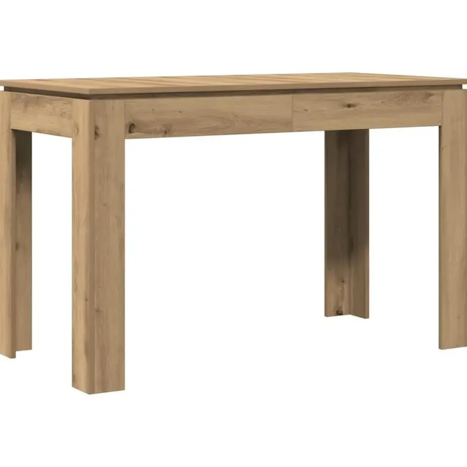 vidaXL Eettafel - Rechthoekige tafel - Artisanaal eiken - Hout - 120x60x76 cm