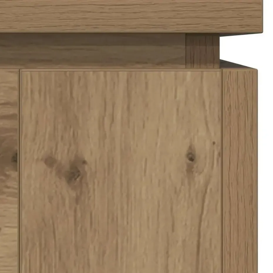 vidaXL Eettafel - Rechthoekige tafel - Artisanaal eiken - Hout - 120x60x76 cm