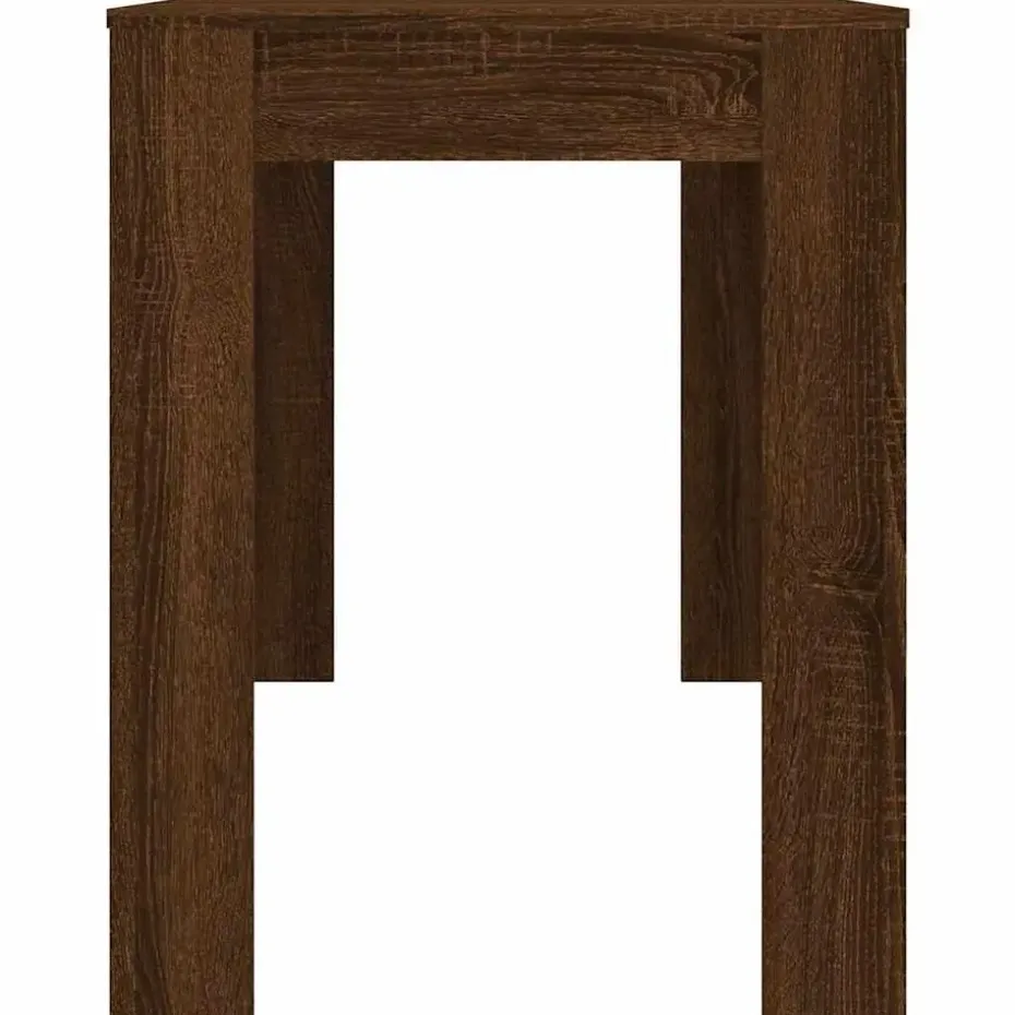 vidaXL Eettafel - Rechthoekige tafel - Bruin eiken - Bewerkt hout - 120x60x76 cm