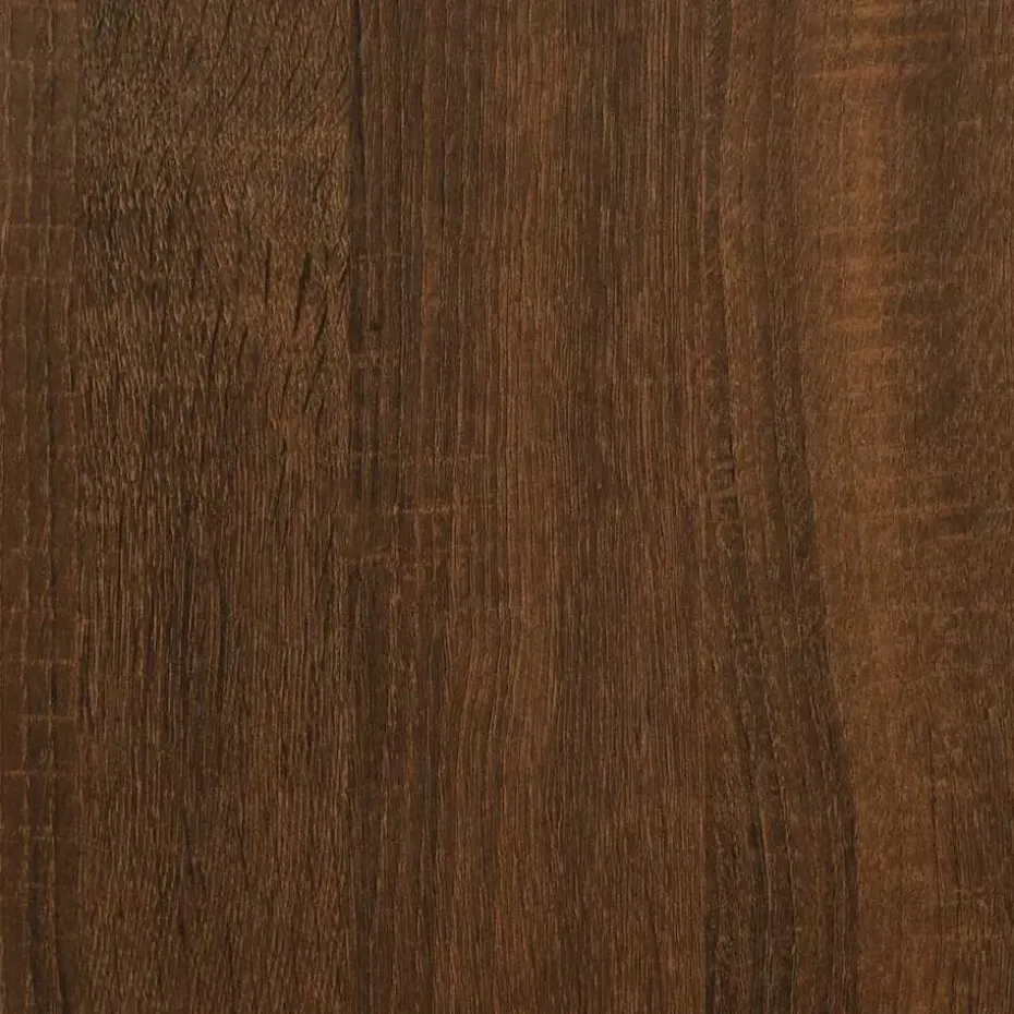 vidaXL Eettafel - Rechthoekige tafel - Bruin eiken - Bewerkt hout - 120x60x76 cm