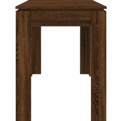 vidaXL Eettafel - Rechthoekige tafel - Bruin eiken - Bewerkt hout - 120x60 cm