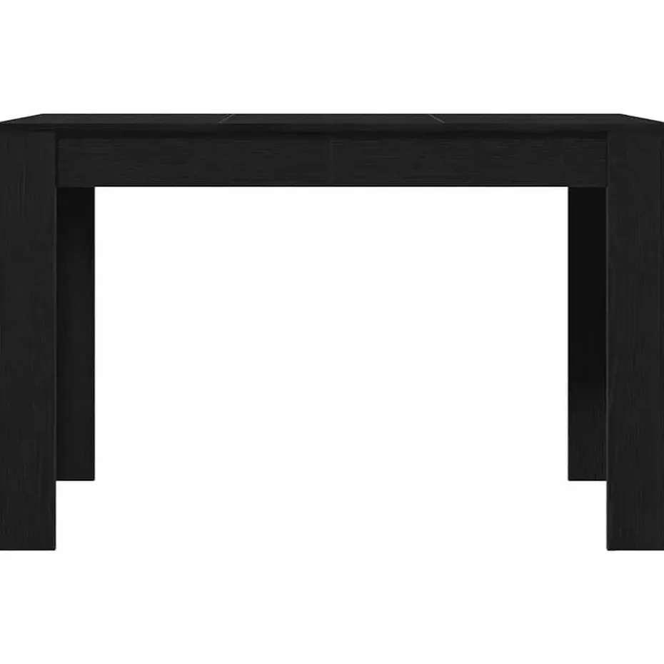 vidaXL Eettafel - Rechthoekige tafel - Zwart eiken - Bewerkt hout - 120x60x76 cm