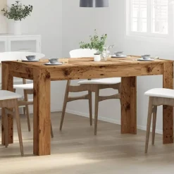 vidaXL Eettafel - Rechthoekige tafel - Oud hout - Bewerkt hout - 140x74.5x76 cm
