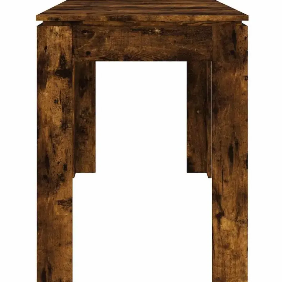 vidaXL Eettafel - Rechthoekige tafel - Gerookt eiken - Bewerkt hout - 120x60 cm