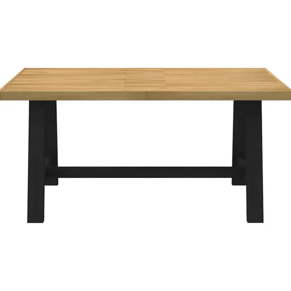 vidaXL Eettafel NOAIN met A-poten - Naturel - Massief grenenhout - 160x90 cm
