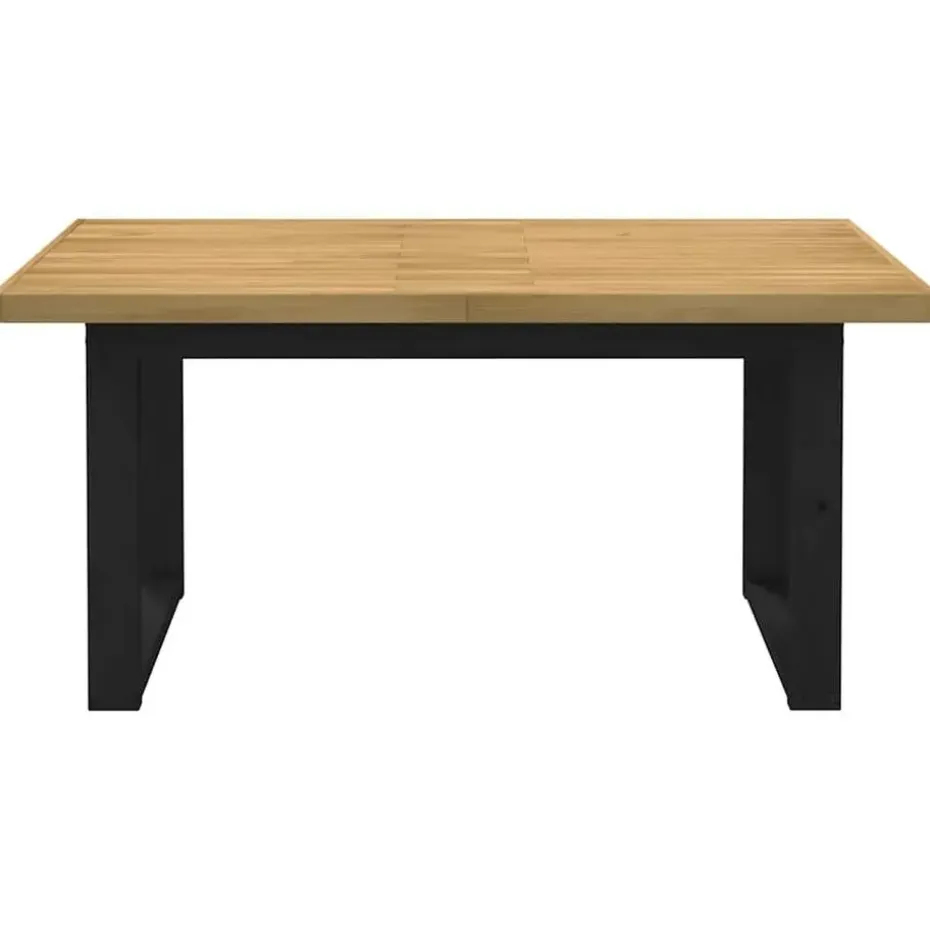 vidaXL Eettafel NOAIN met U-poten - Naturel - Massief grenenhout - 160x90 cm