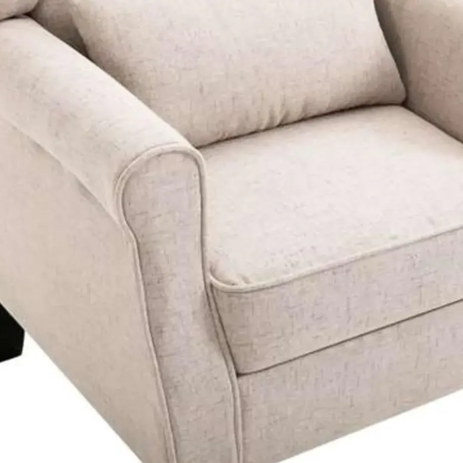 VIDAXL Fauteuil stof beige