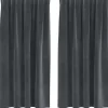 vidaXL Gordijnen - Verduisterend - Lichtgrijs - 140x175 cm - Fluweel - 2 Stuks