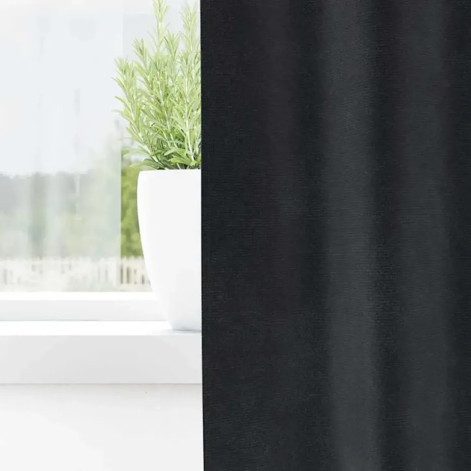 vidaXL Gordijnen - Verduisterend - Donkergrijs - 140x225 cm - Fluweel - 2 Stuks