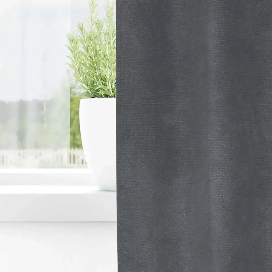 vidaXL Gordijnen - Verduisterend - Lichtgrijs - 140x260 cm - Fluweel - 2 Stuks