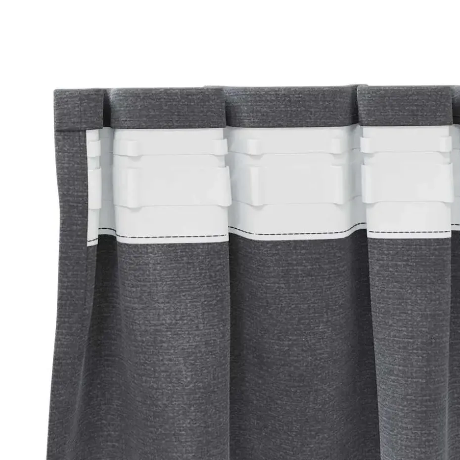 vidaXL Gordijnen - Verduisterend - Lichtgrijs - 140x260 cm - Fluweel - 2 Stuks