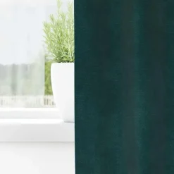 vidaXL Gordijnen met ringen - Donkergroen - 140x140 cm - Fluweel - 2 Stuks