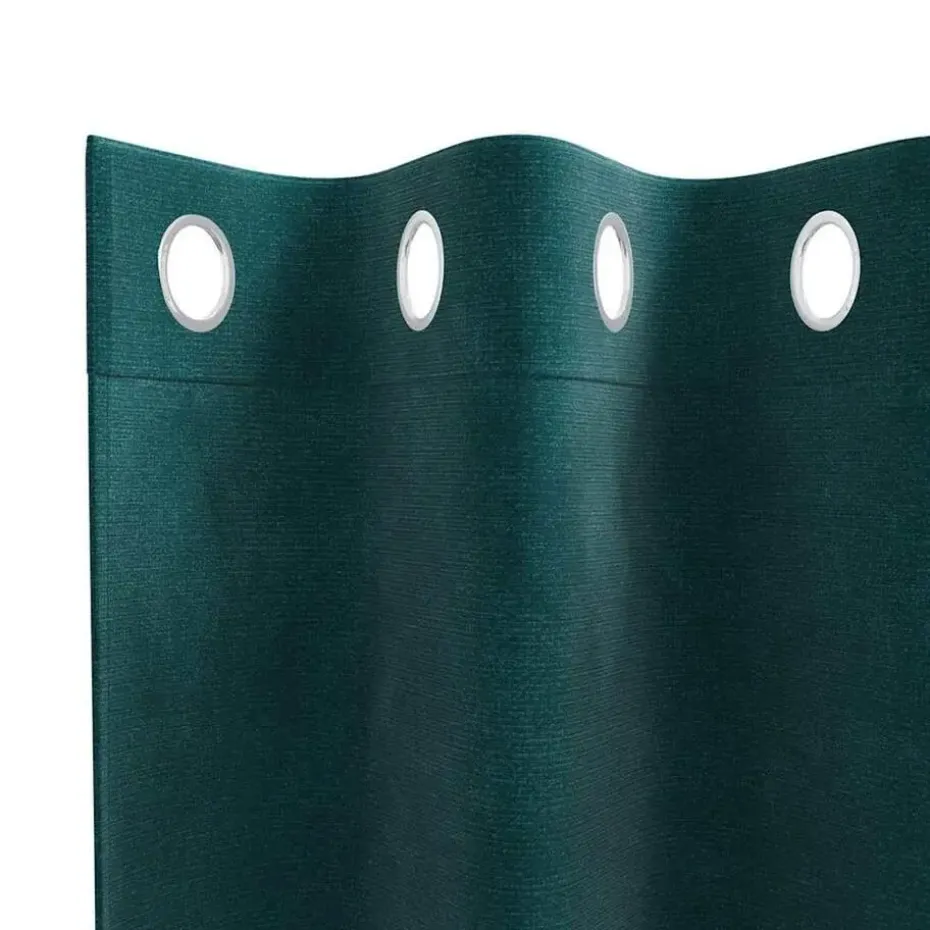 vidaXL Gordijnen met ringen - Donkergroen - 140x225 cm - Fluweel - 2 Stuks