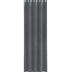 vidaXL Gordijnen met ringen - Lichtgrijs - 140x225 cm - Fluweel - 2 Stuks