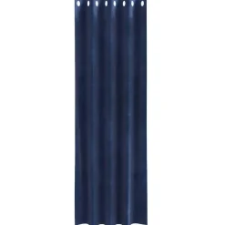 vidaXL Gordijnen met ringen - Donkerblauw - 140x225 cm - Fluweel - 2 Stuks