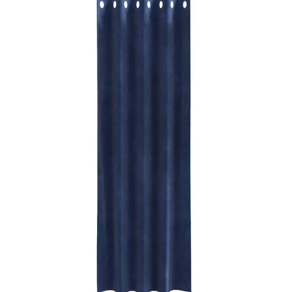 vidaXL Gordijnen met ringen - Donkerblauw - 140x225 cm - Fluweel - 2 Stuks