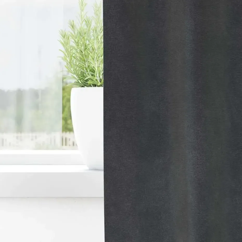 vidaXL Gordijnen met ringen - Lichtgrijs - 140x140 cm - Fluweel - 2 Stuks