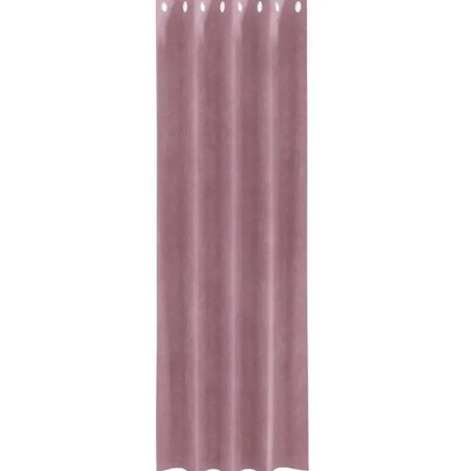 vidaXL Gordijnen met ringen - Donkerroze - 140x245 cm - Fluweel - 2 Stuks