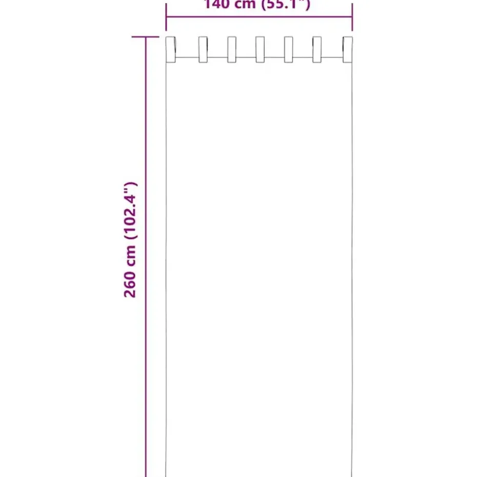 vidaXL Gordijnen van voile met lussen - Wit - 140x260 cm - Stof - 2 Stuks