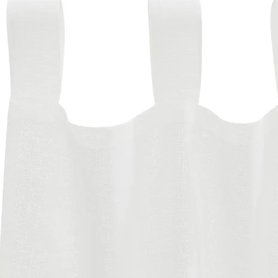 vidaXL Gordijnen van voile met lussen - Wit - 140x260 cm - Stof - 2 Stuks
