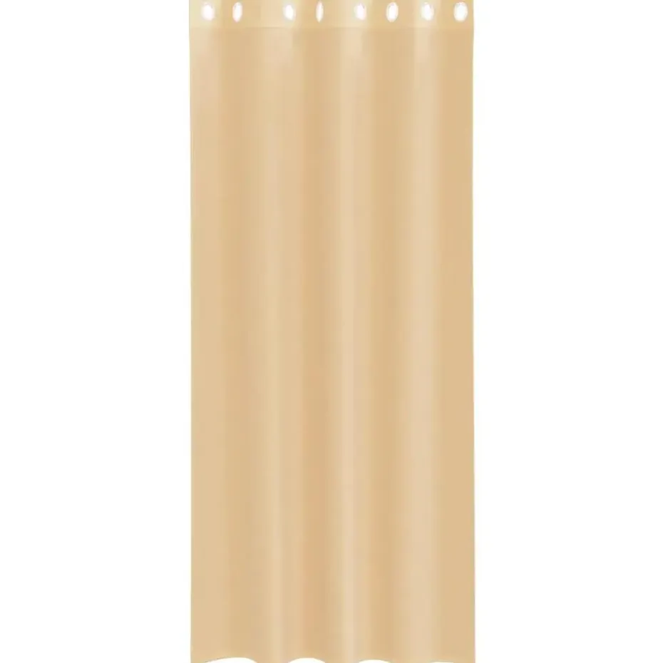 vidaXL Gordijnen van voile met ringen - Zand - 140x245 cm - Stof - 2 Stuks