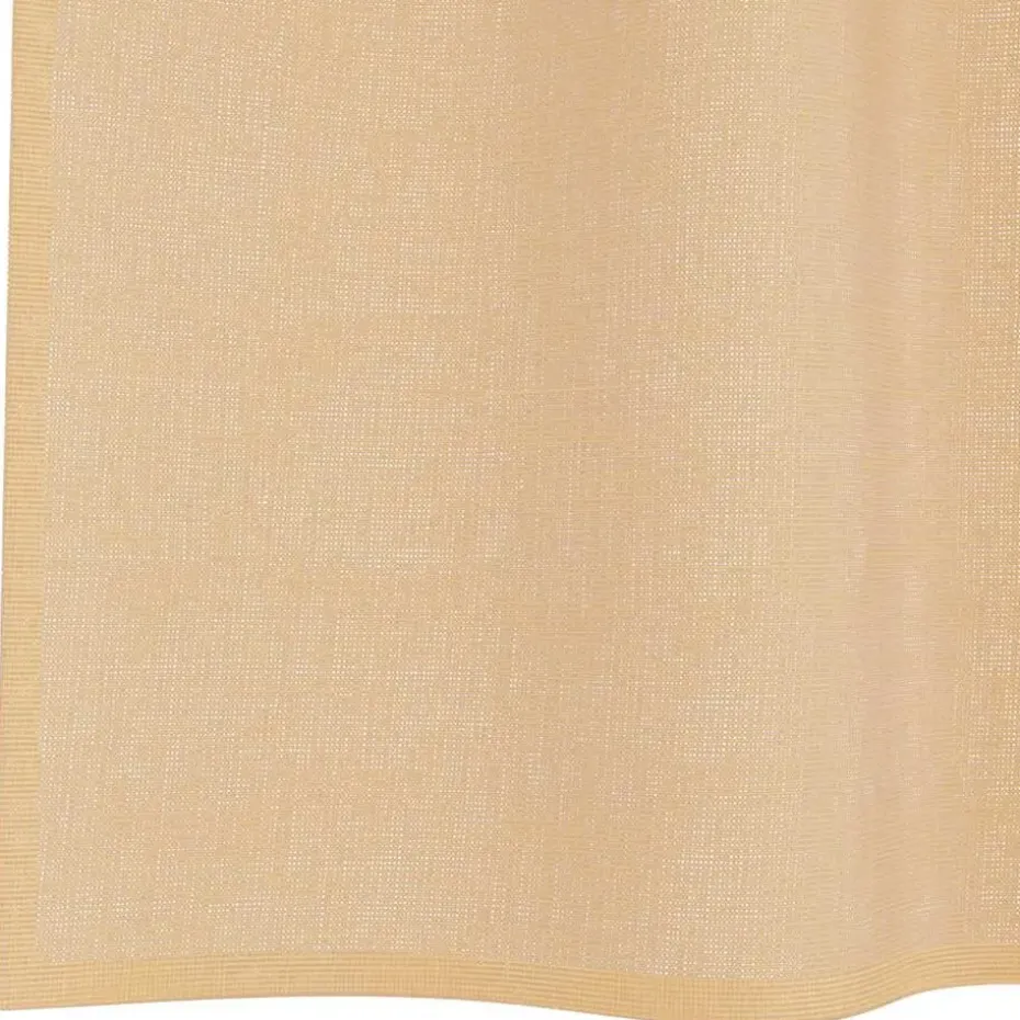 vidaXL Gordijnen van voile met ringen - Zand - 140x245 cm - Stof - 2 Stuks