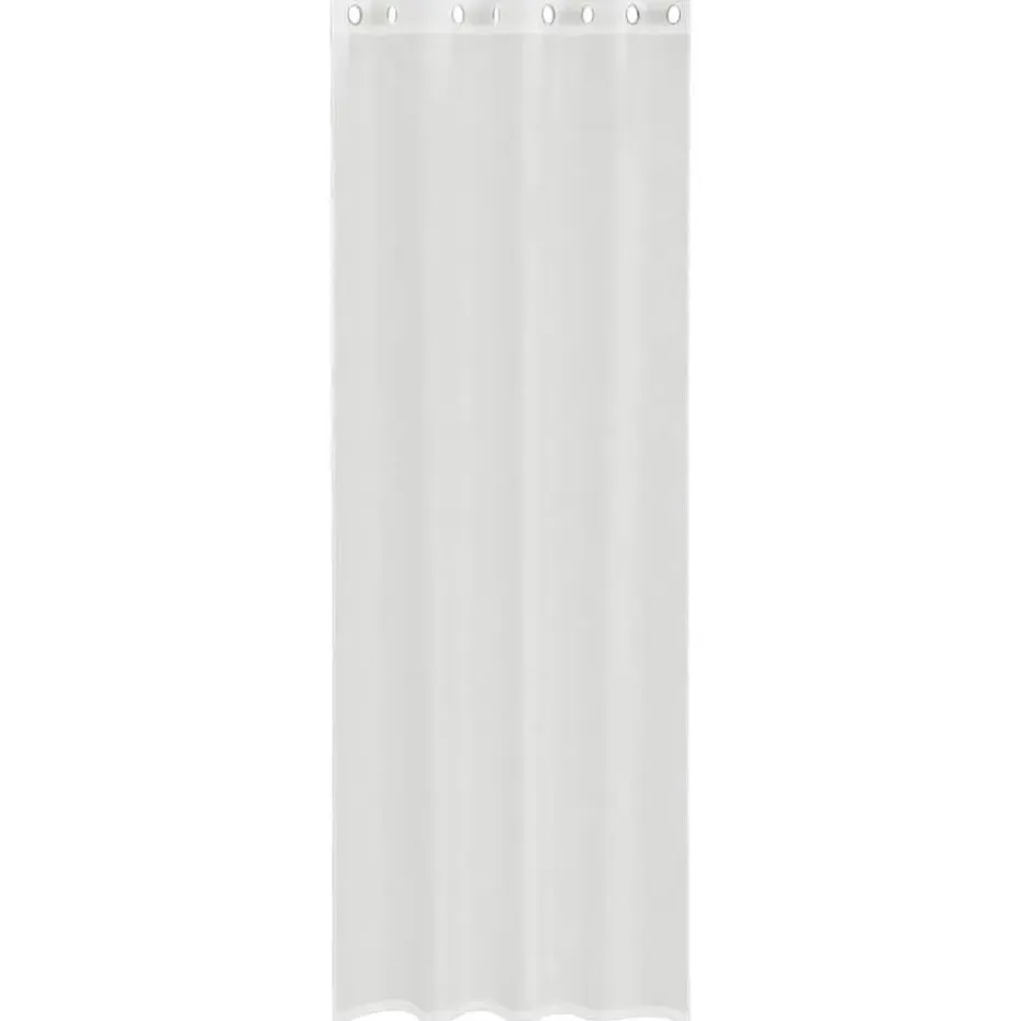 vidaXL Gordijnen van voile met ringen - Wit - 140x260 cm - Stof - 2 Stuks