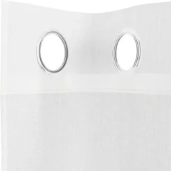 vidaXL Gordijnen van voile met ringen - Wit - 140x260 cm - Stof - 2 Stuks