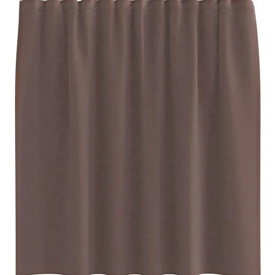 vidaXL Gordijnen van voile met roedezakken - Bruin - 140x140 cm - Stof - 2 Stuks