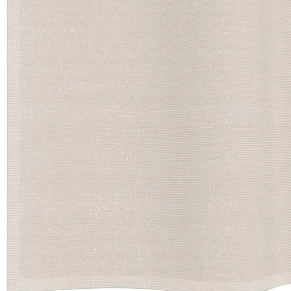 vidaXL Gordijnen van voile met ringen - Crème - 140x225 cm - Stof - 2 Stuks