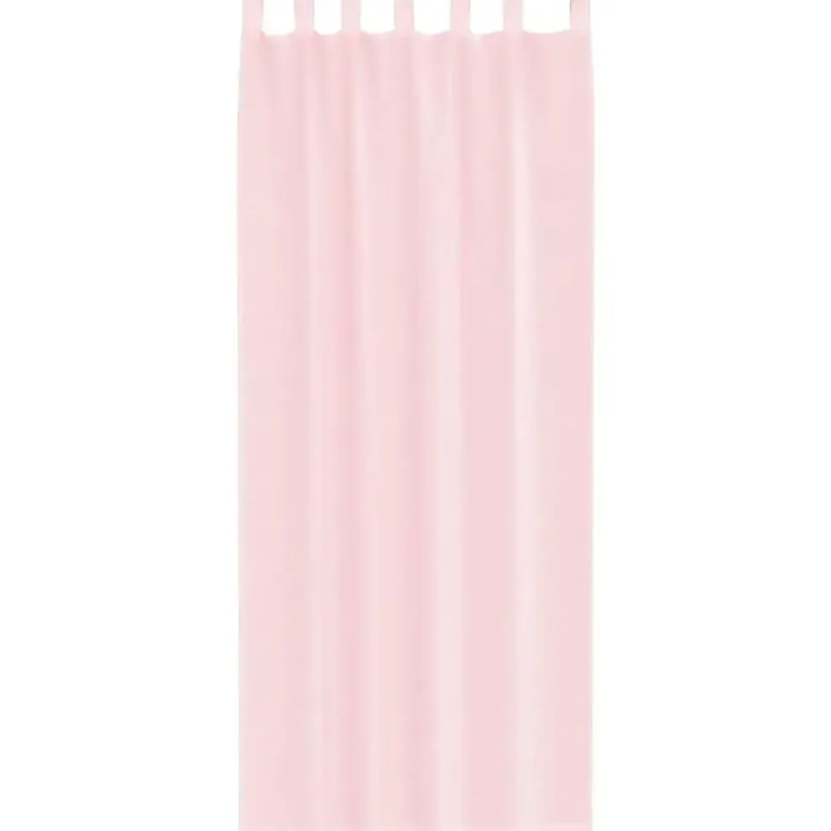 vidaXL Gordijnen van voile met lussen - Lichtroze - 140x260 cm - Stof - 2 Stuks