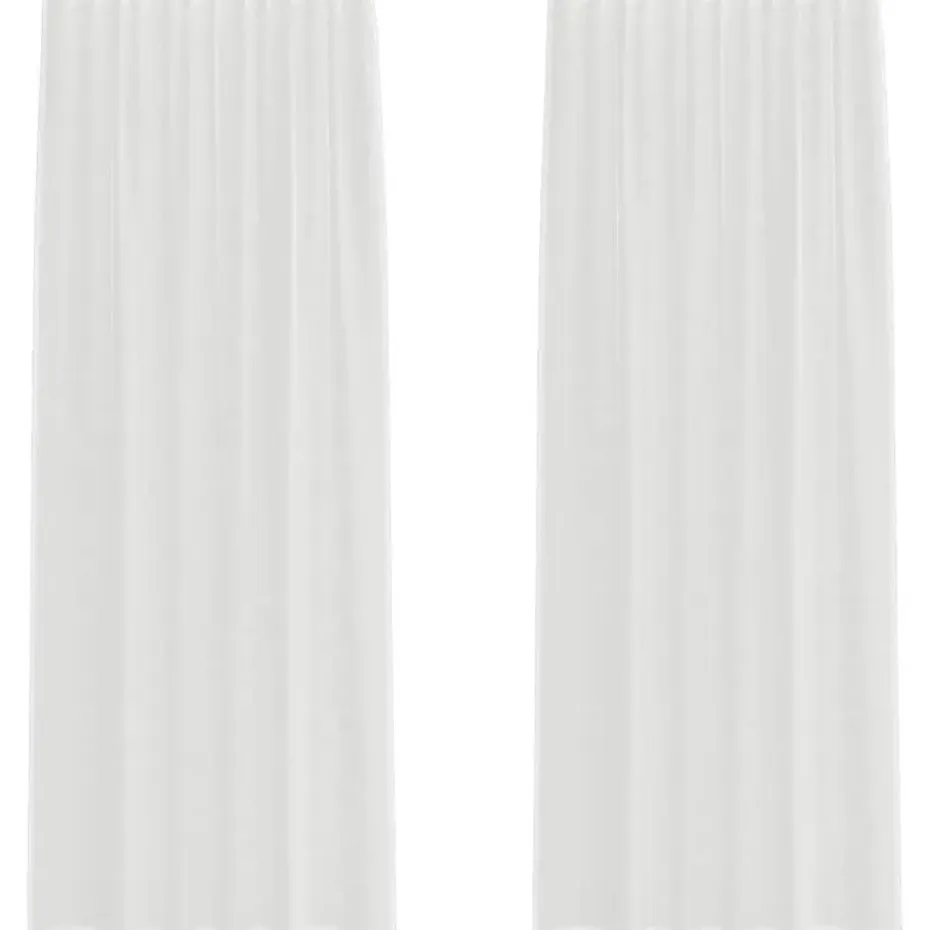 vidaXL Gordijnen van voile met roedezakken - Wit - 140x225 cm - Stof - 2 Stuks