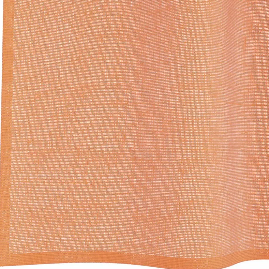 vidaXL Gordijnen van voile met ringen - Terracotta - 140x175 cm - Stof - 2 Stuks