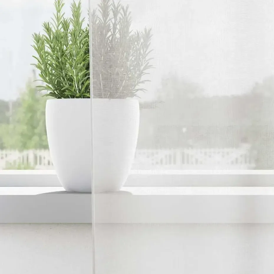vidaXL Gordijnen van voile met ringen - Wit - 140x245 cm - Stof - 2 Stuks