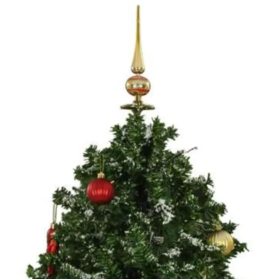 vidaXL Kerstboom sneeuwend met paraplubasis 140 cm groen