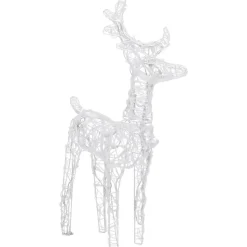 vidaXL Kerstdecoratie rendieren en slee 280x28x55 cm acryl