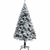 vidaXL Kunstkerstboom met sneeuw 120 cm groen