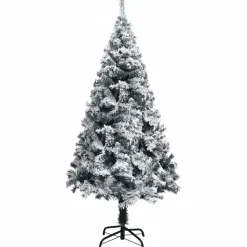 vidaXL Kunstkerstboom met sneeuw 120 cm groen
