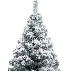 vidaXL Kunstkerstboom met sneeuw 120 cm groen
