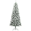 vidaXL Kunstkerstboom met scharnieren en sneeuw 240 cm