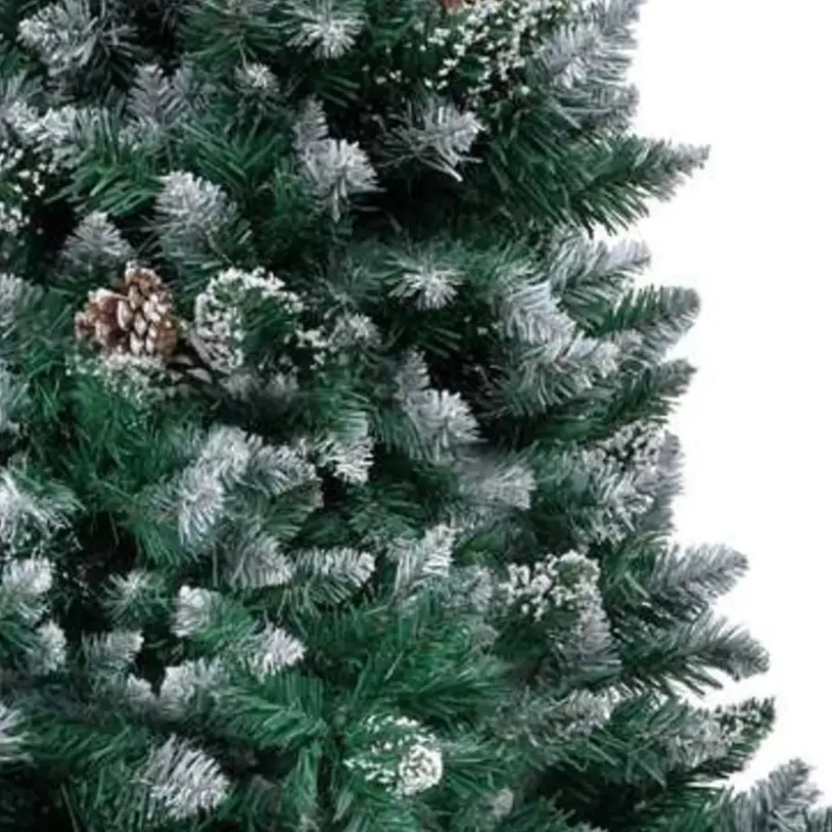 vidaXL Kunstkerstboom met dennenappels en witte sneeuw 150 cm