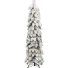 vidaXL Kunstkerstboom met verlichting en sneeuw 80 LED's 150 cm